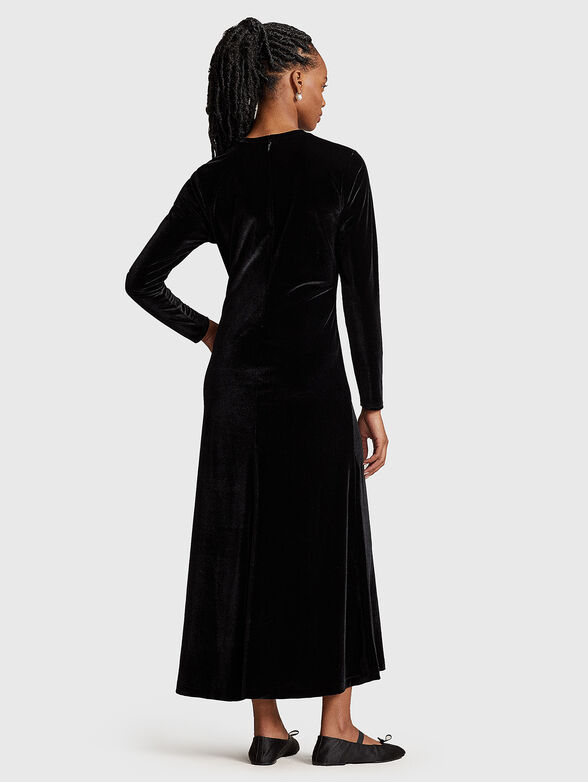 Velvet effect black dress - 2