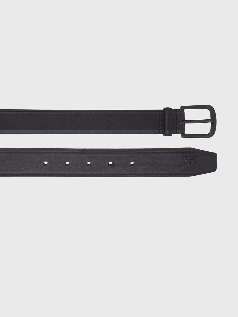Black leather belt - 3