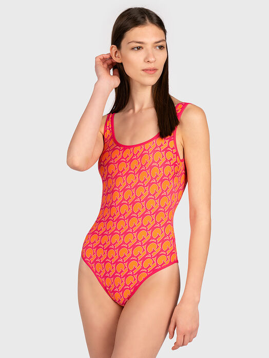 Swimsuit with logo print