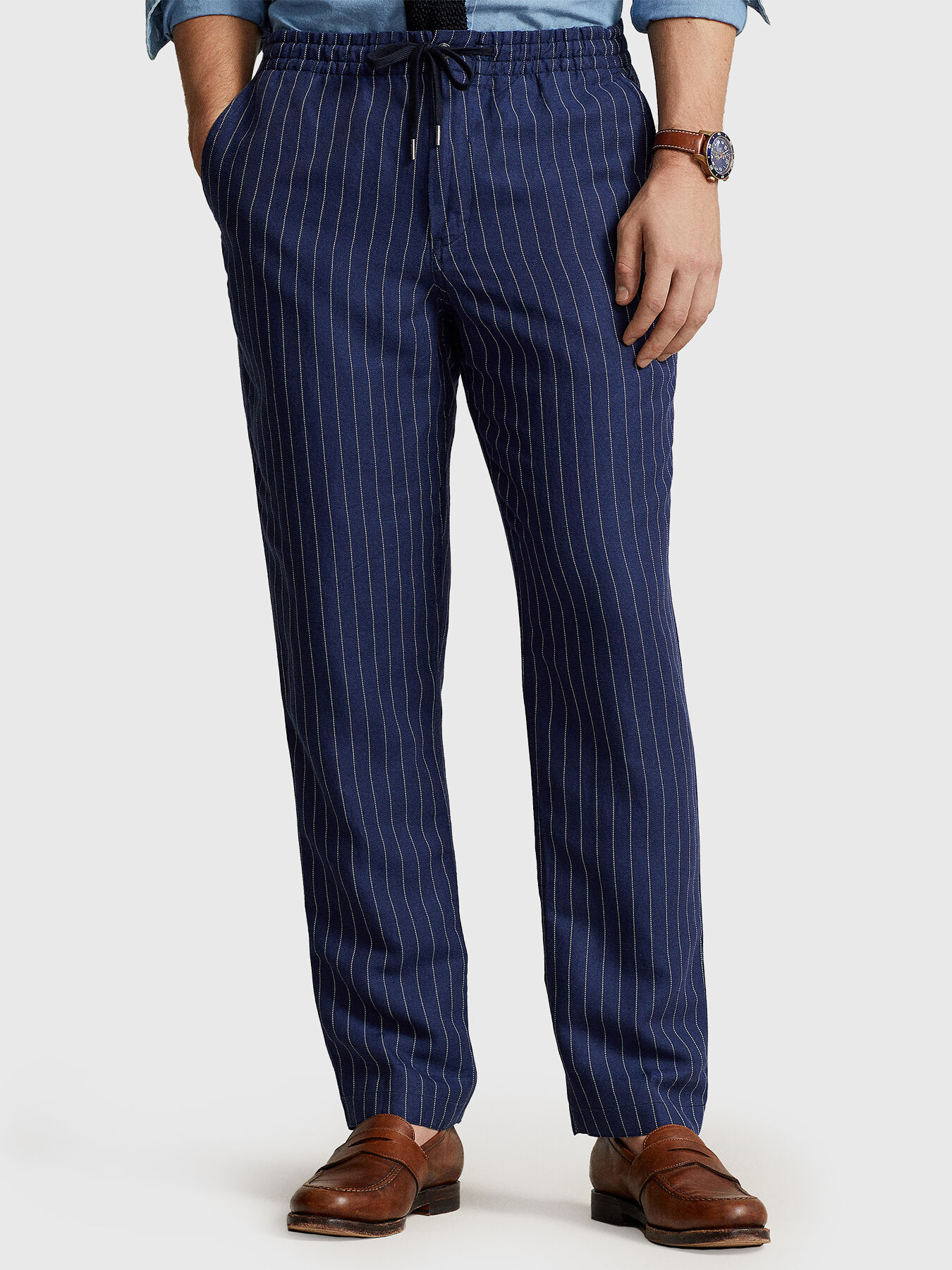 Ralph lauren striped pants on sale