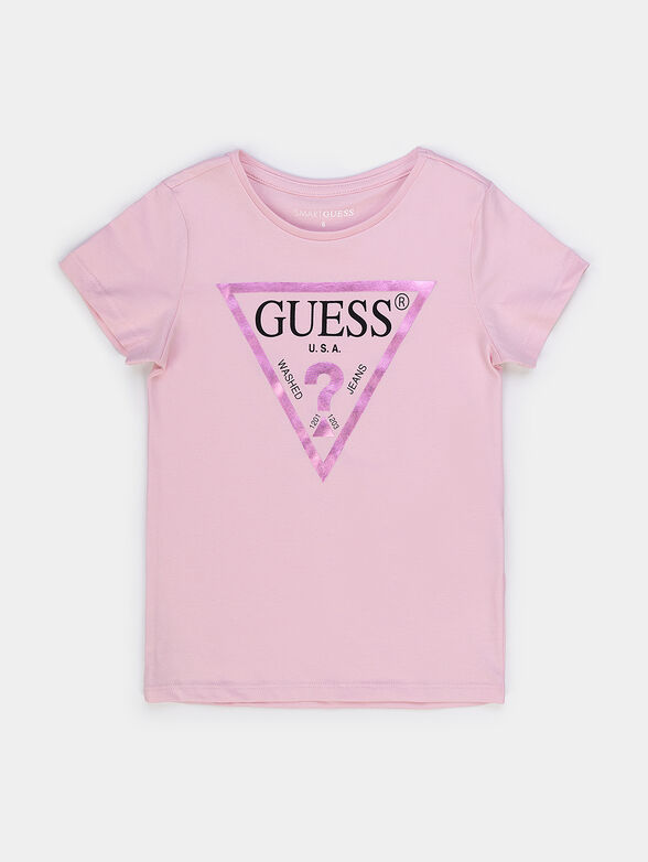 T-shirt in fuxia colour with contrast logo print - 1