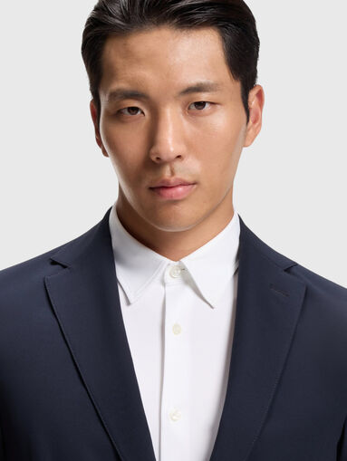 Slim-fit jacket in dark blue - 4