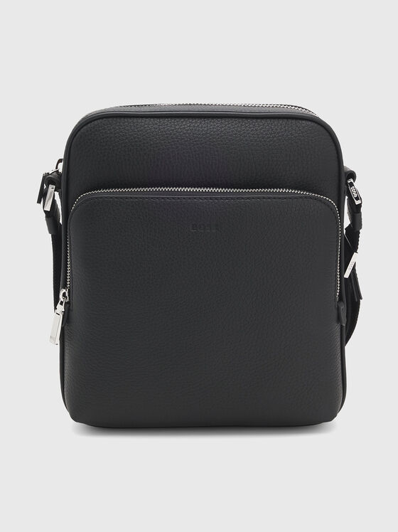 Black leather crossbody bag - 1