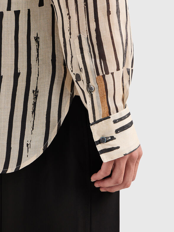 Ramie shirt with print - 4