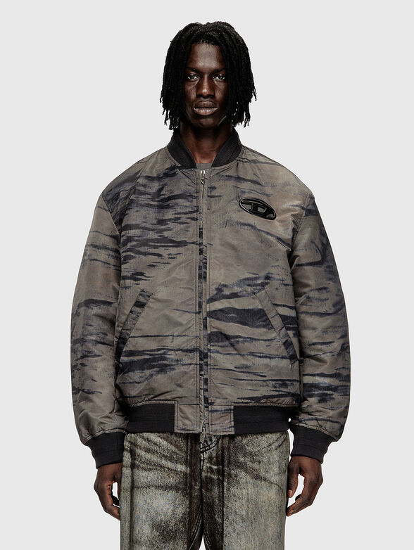 J-KEPES-DLBZ padded bomber jacket in printed satin - 1