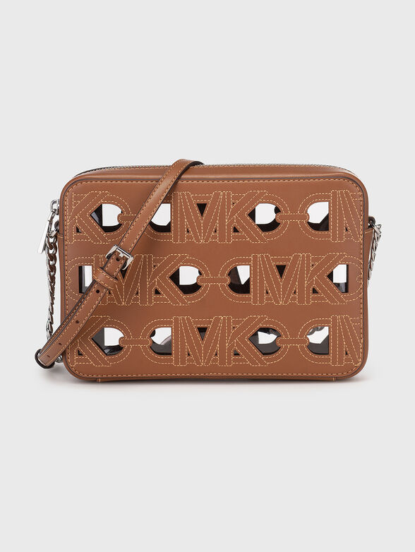Perforated logo-detail crossbody bag  - 1