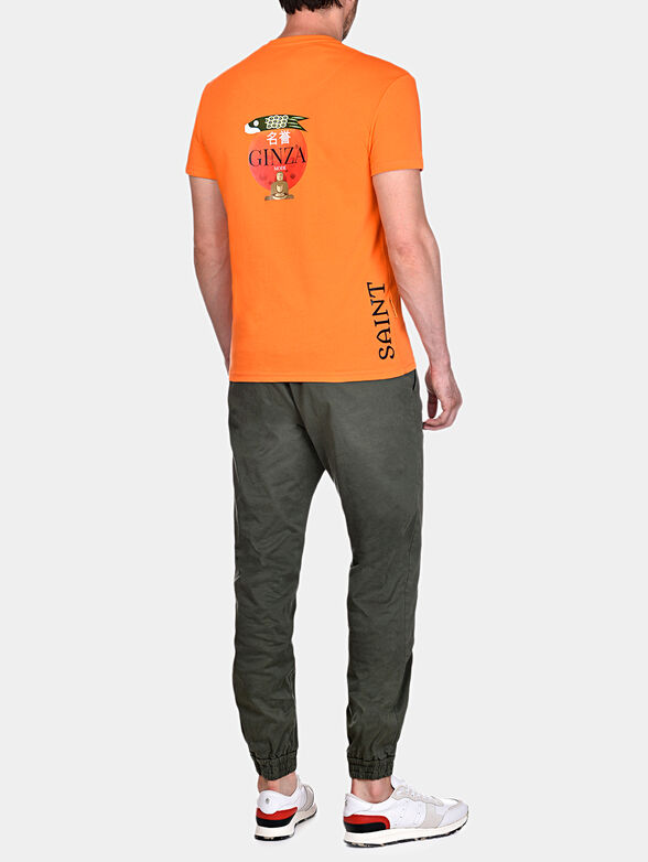 GMTS012  T-shirt in orange color - 2