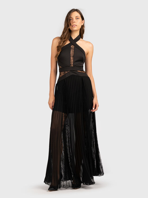 HARTLEY black dress with lace details - 1