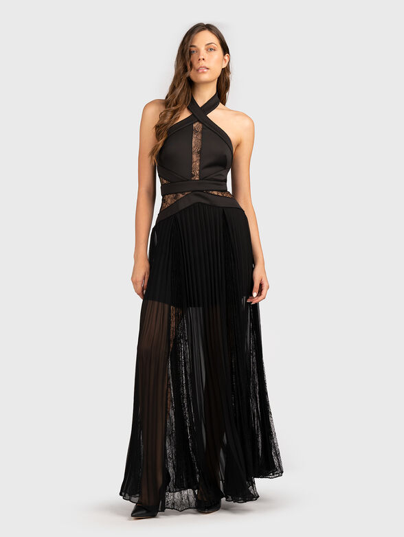 HARTLEY black dress with lace details - 1