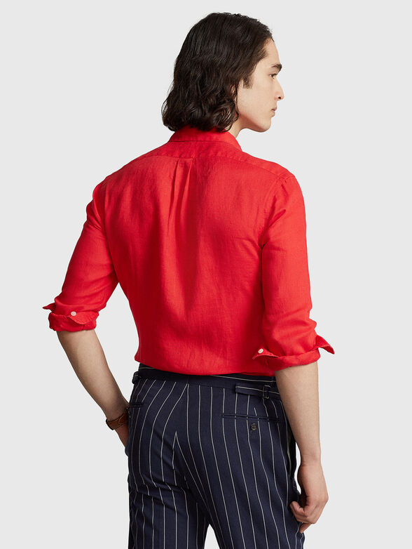 Red linen shirt - 3