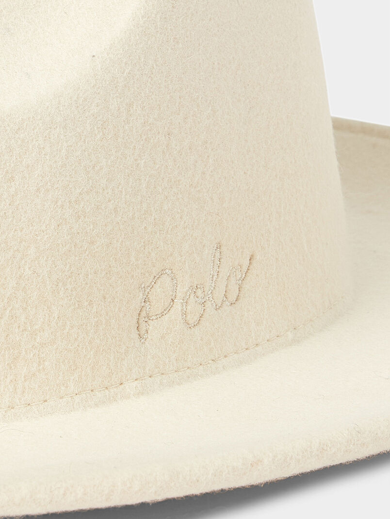 Fedora wool hat with logo embroidery - 3