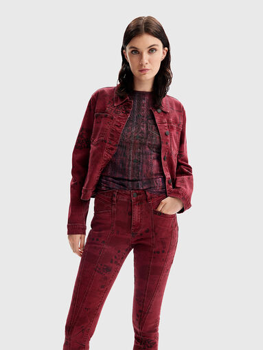 LUND jeans in red colour  - 3