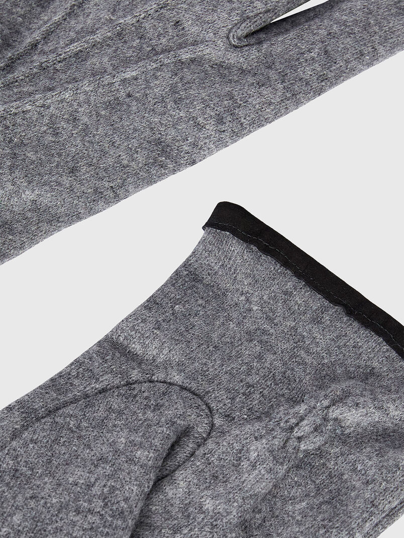 Gray wool gloves - 3