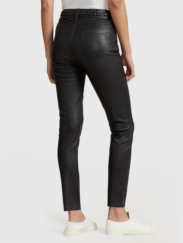 Black leather skinny pants - 2