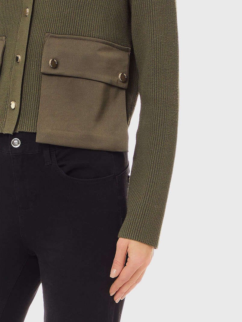 Black cardigan with pockets - 3