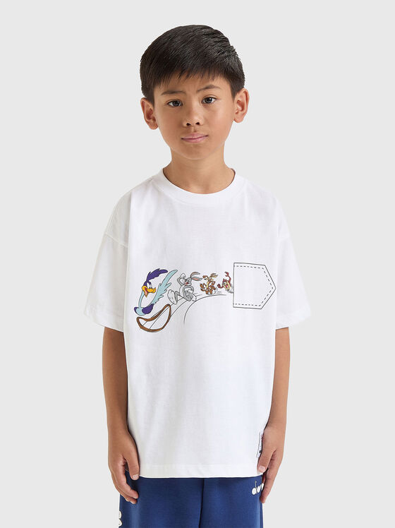 White T-shirt with  print - 1