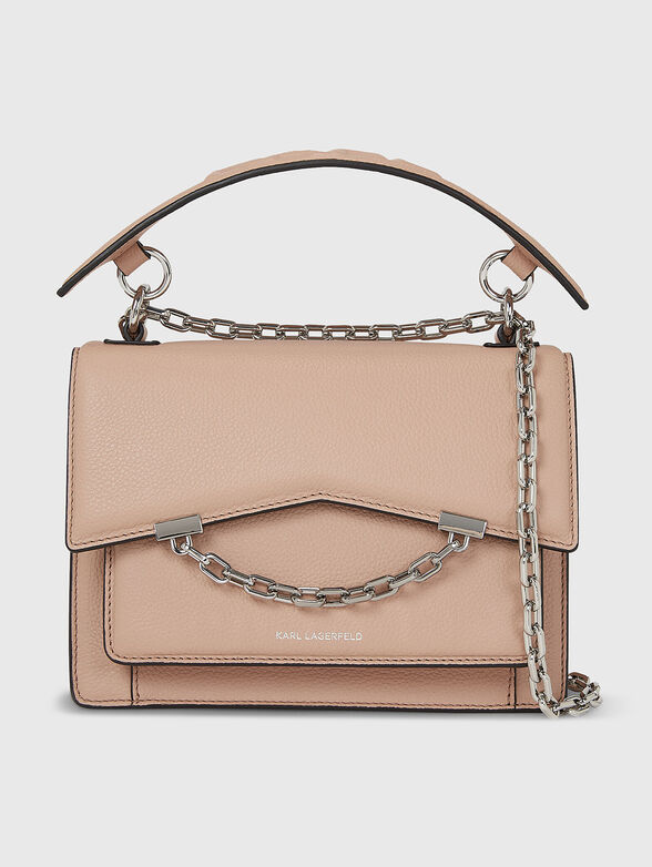 K/SEVEN GRAINY beige leather crossbody bag - 1