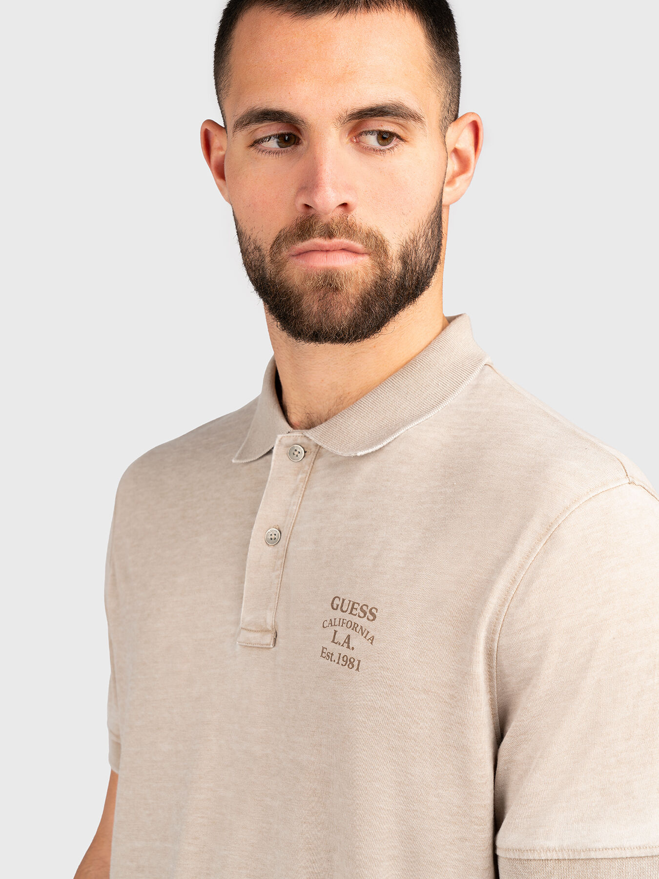 トップス sensen FCRB EMBLEM POLO LIGHT BROWN Men's Brown Casual Short Sleeve Collared Golf Logo Polo T