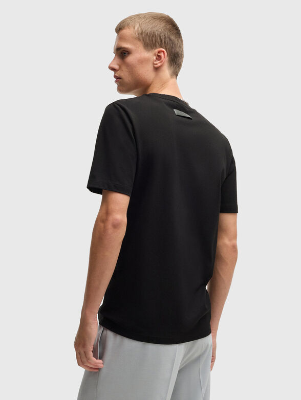 Black cotton T-shirt - 3
