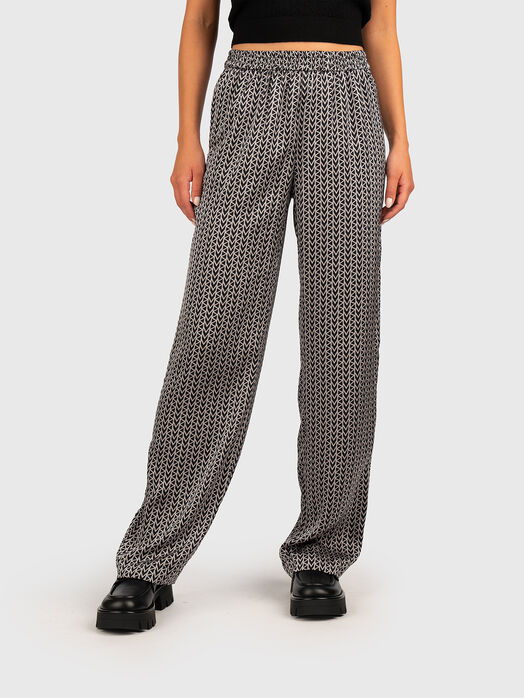 Loose fit trousers with monogram