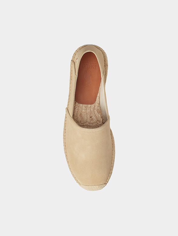 CEVIO suede espadrilles in beige - 4