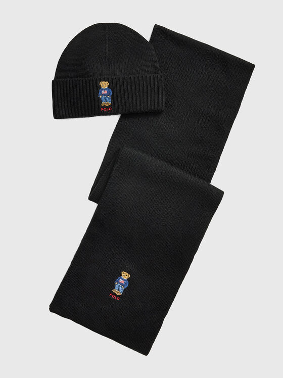 Комплект от шал и шапка с POLO BEAR бродерия - 1