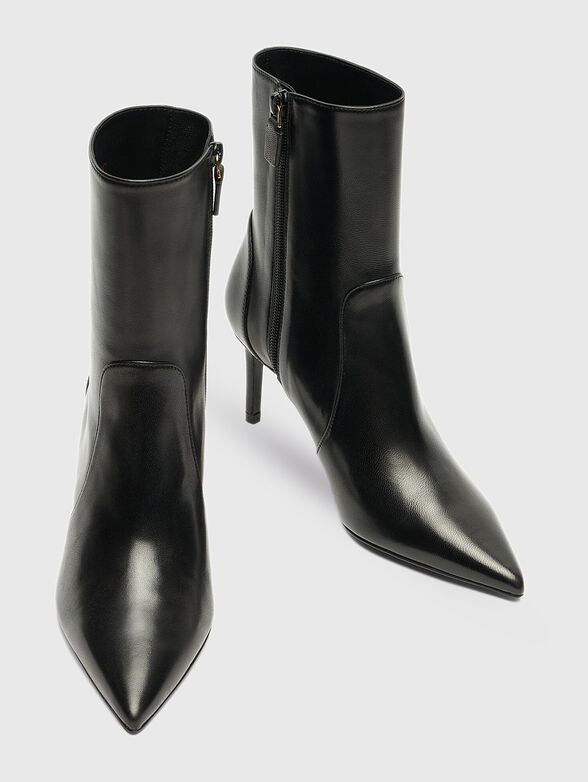 STUART POWER 75 leather boots with heel and zip - 6