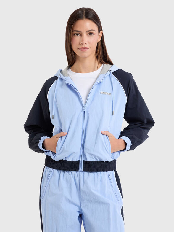 Hooded jacket with color-block effect - 1