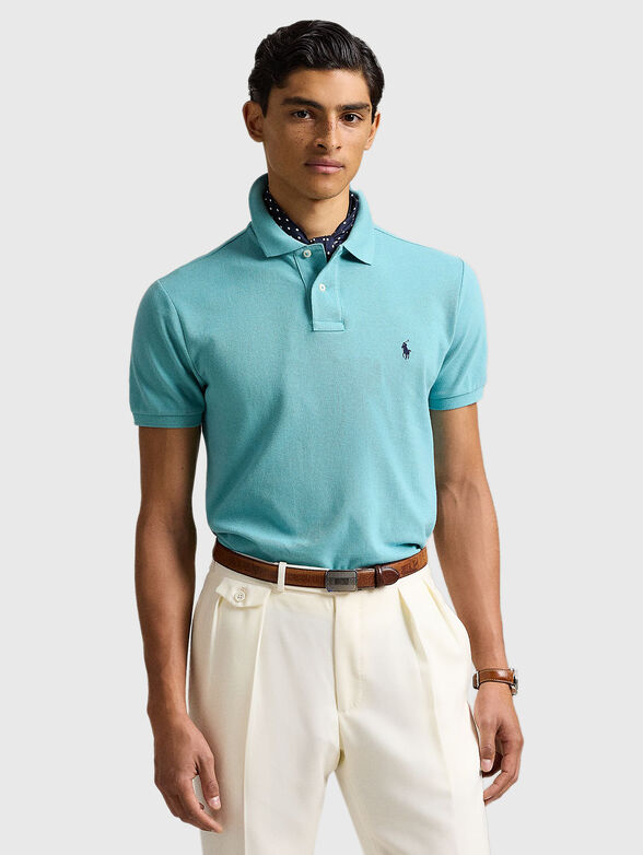 Cotton polo shirt with logo - 1