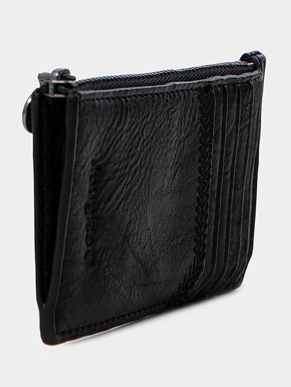 Black card holder made of eco leather - 2