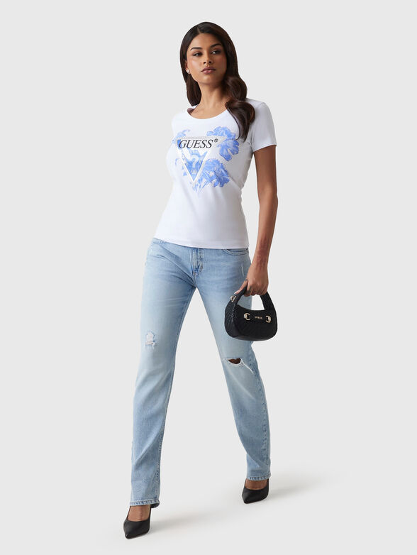 FLOWER T-shirt with triangular logo accent - 2