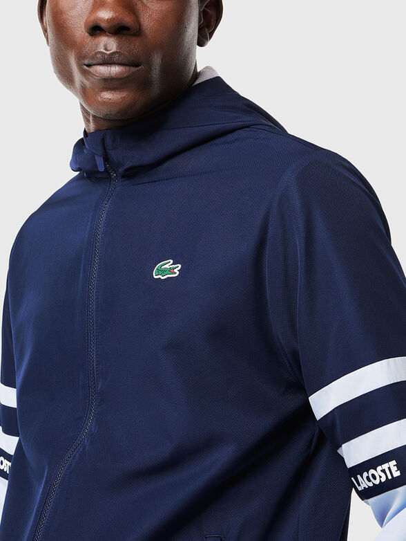 Jacket with logo accents in blue color - 4