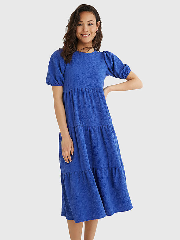Black dress with short sleeves - 1
