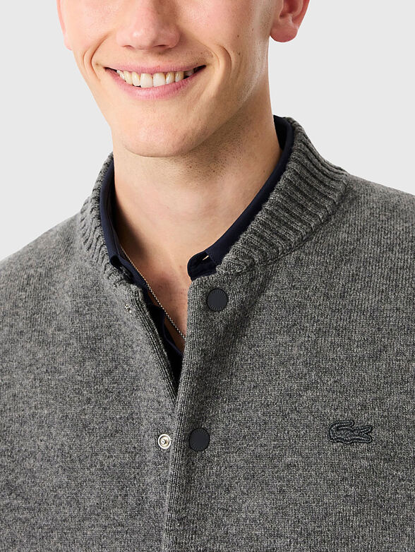 Merino wool jersey bomber jacket - 4