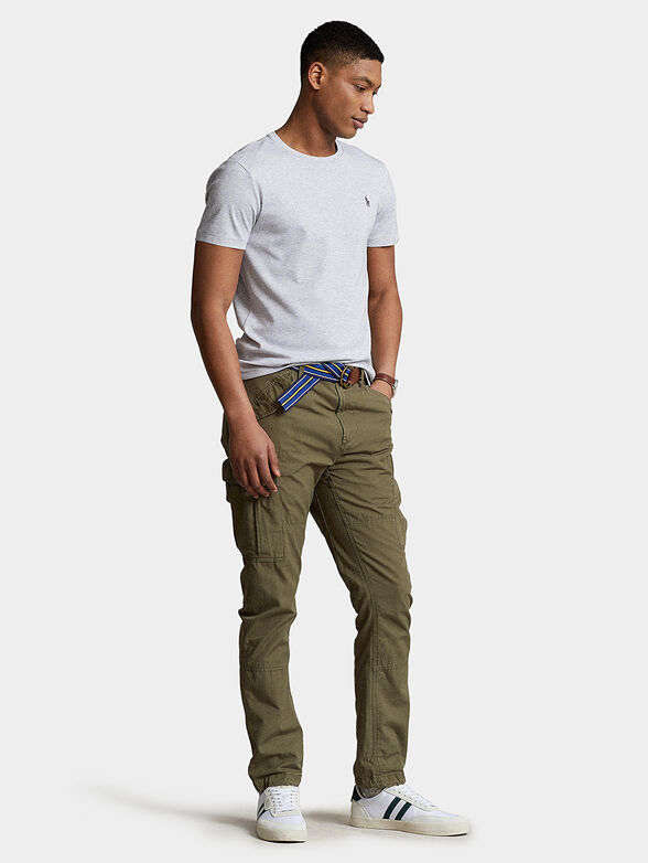 Grey T-shirt with logo accent - 2