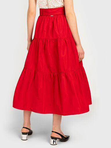 Red flared skirt - 3
