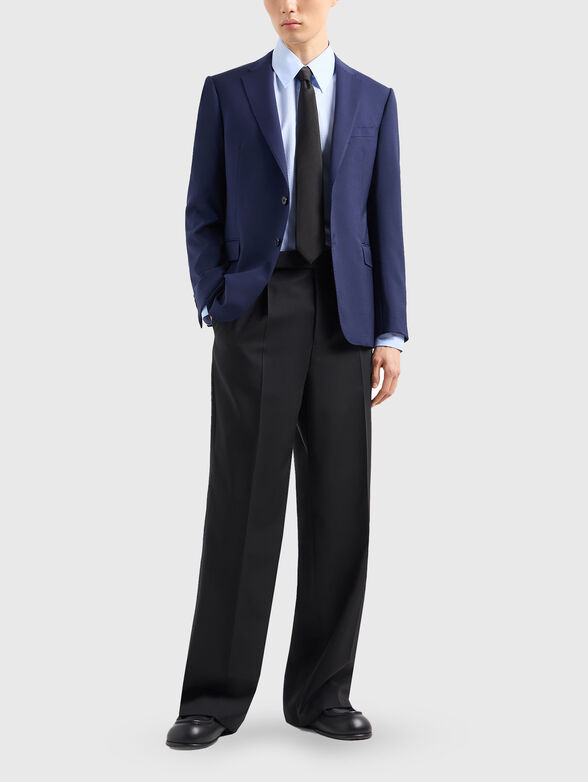 Cotton shirt with herringbone pattern - 2