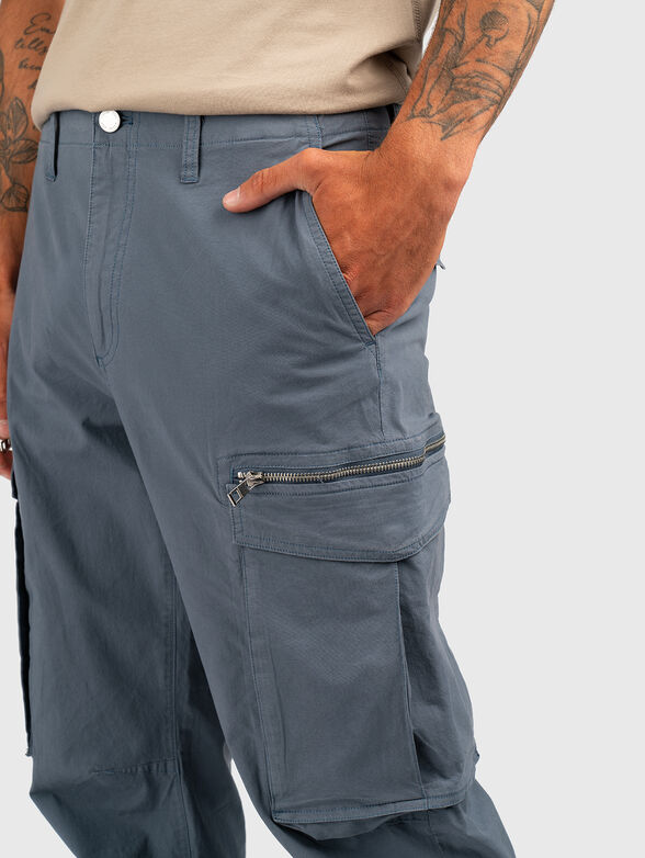 Cotton poplin cargo pants - 3