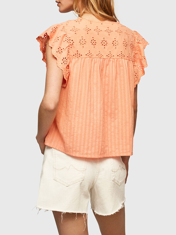 ANAISE black blouse with accent ties  - 3