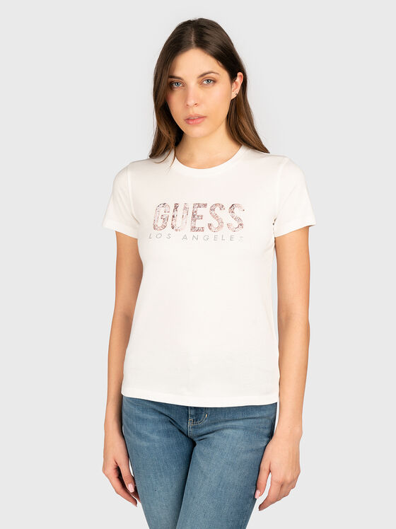 Памучна тениска с лого - 1