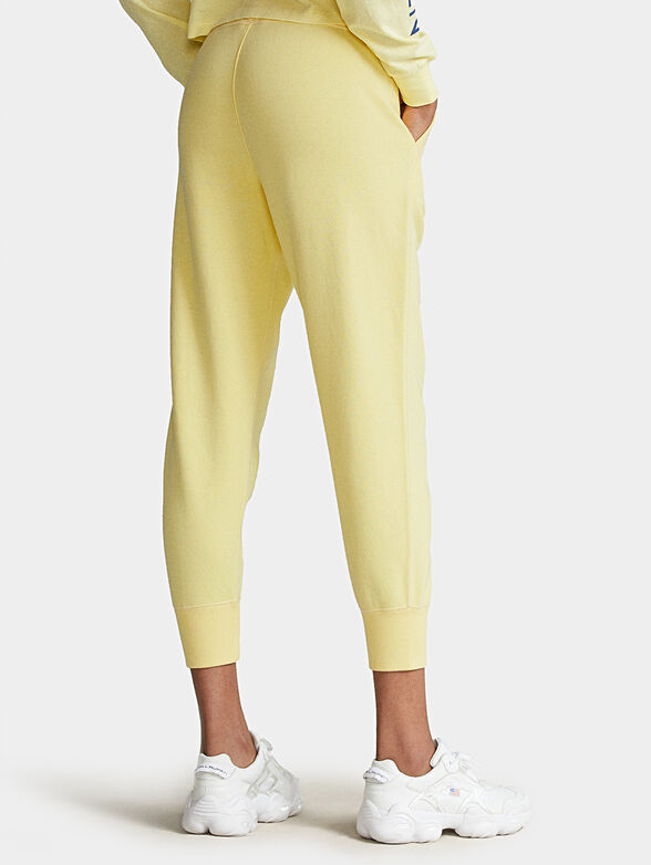 Yellow sports pants with logo - 2