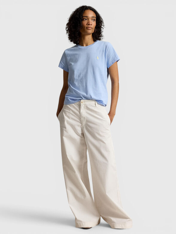 Cotton T-shirt with embroidered logo  - 5