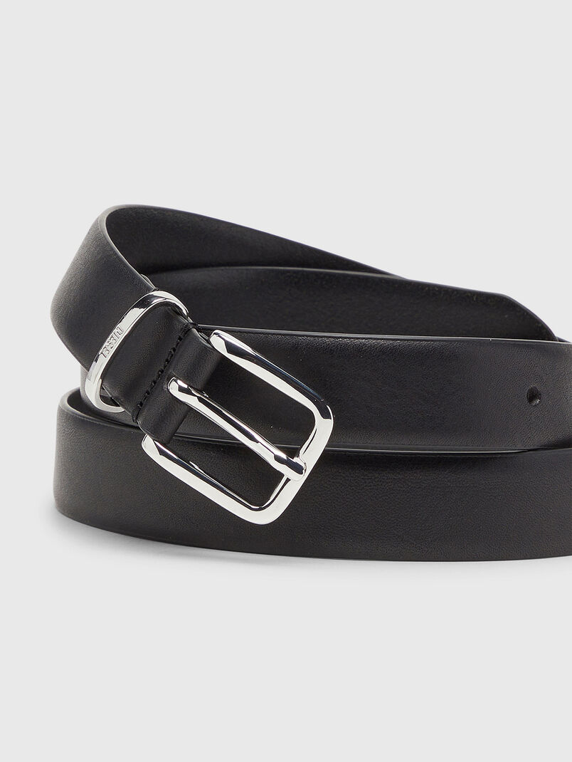 Black leather belt - 3