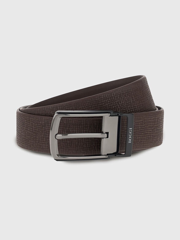 Leather belt with logo - 1