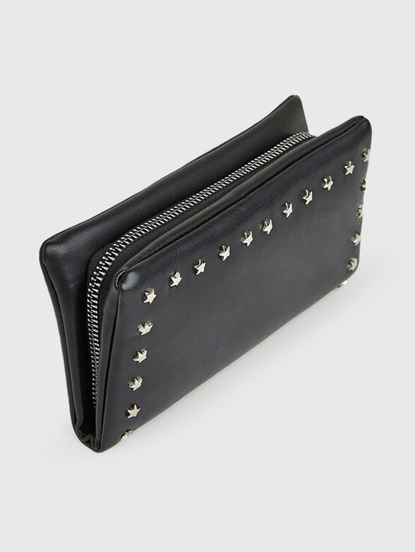 Eco leather wallet with metal details - 2