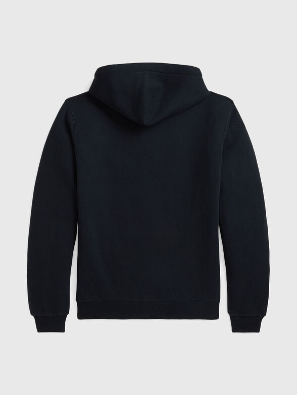 Black sweatshirt with contrasting ties - 2