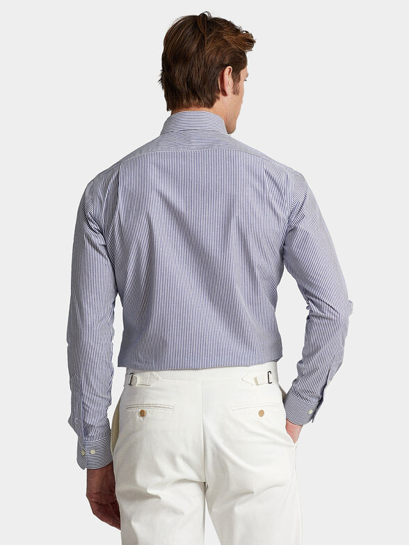 Striped shirt with logo embroidery - 3