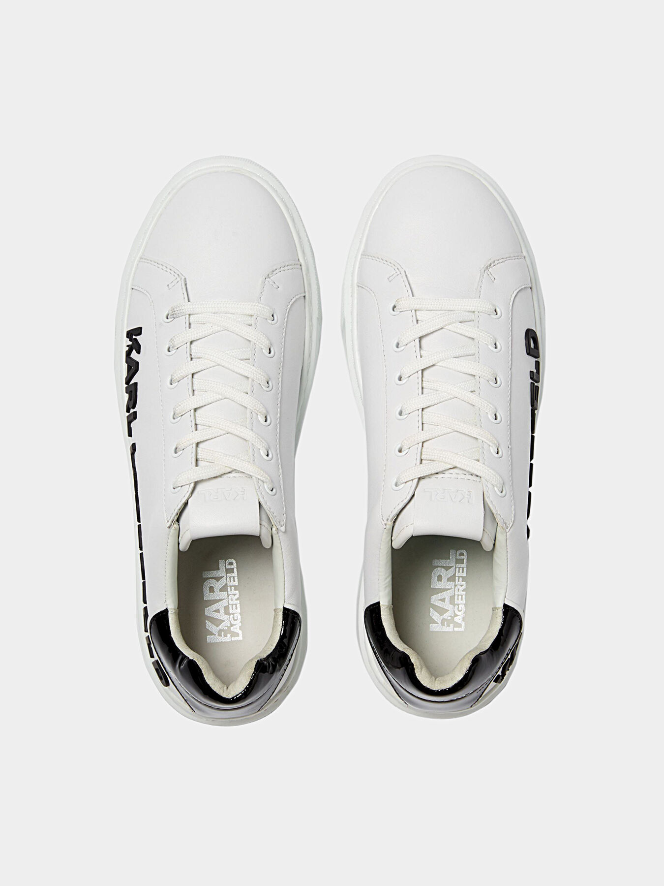Sneakers with embossed side logo brand Karl Lagerfeld