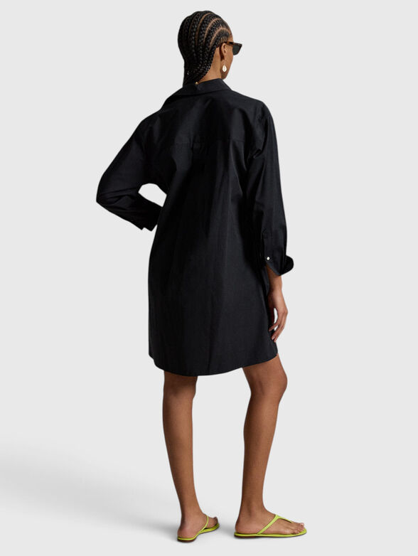 Long-sleeved mini dress with embroidered logo - 2