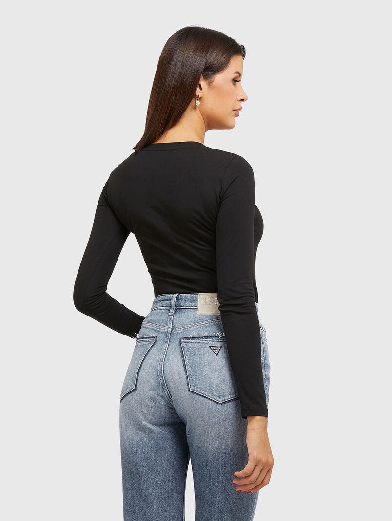 Black blouse with 4G logo accent - 3